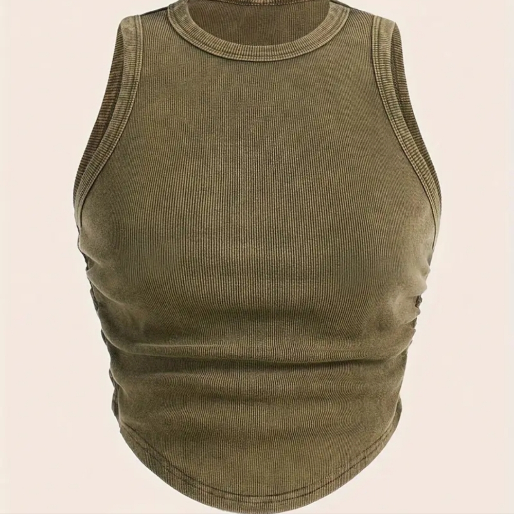 Classic Olive Sleeveless Women's Tank Top
